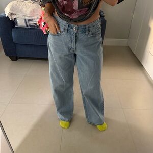 Abercrombie Curve Love Ultra Loose Low Rise Jeans